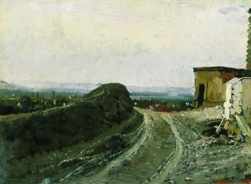  Montmartre Oil Painting - the road from montmartre in paris 1876 Ilya Repin